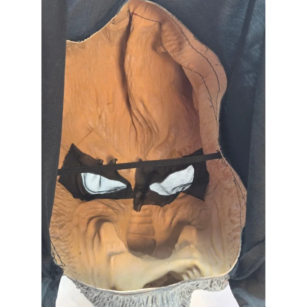 Vintage Easter Unlimited Werewolf Mask Red Hooded Grey Rubber Horror Halloween